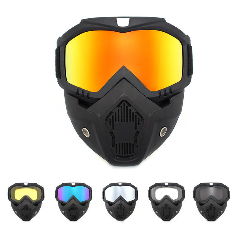 Masque moto ski tout-terrain style Harley rétro