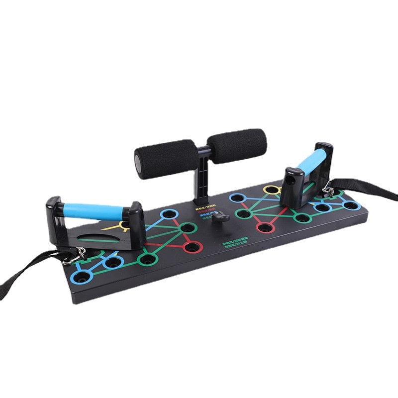 Support pompes avec bandes élastiques - Planche push-up home gym fitness