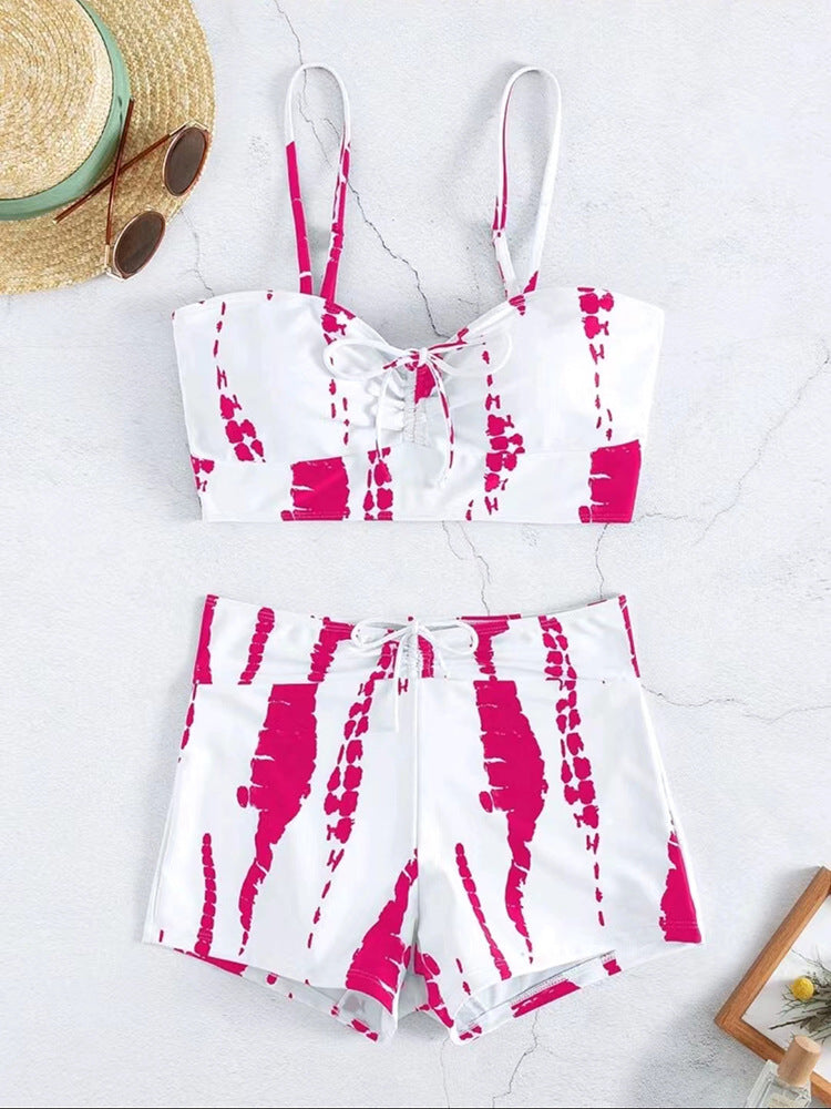 Maillot de bain bikini taille haute femme