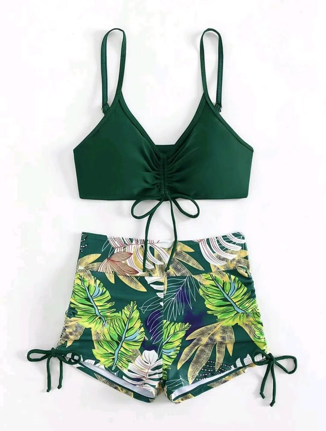 Bikini taille haute à lacets femme