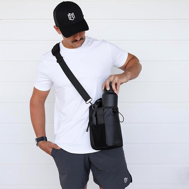 Magnetische Umhängetasche für Männer und Frauen. Ideal als Sport-, Reise- und Arbeitstasche. Hält Ihre Sachen vom schmutzigen Boden im Fitnessstudio fern.