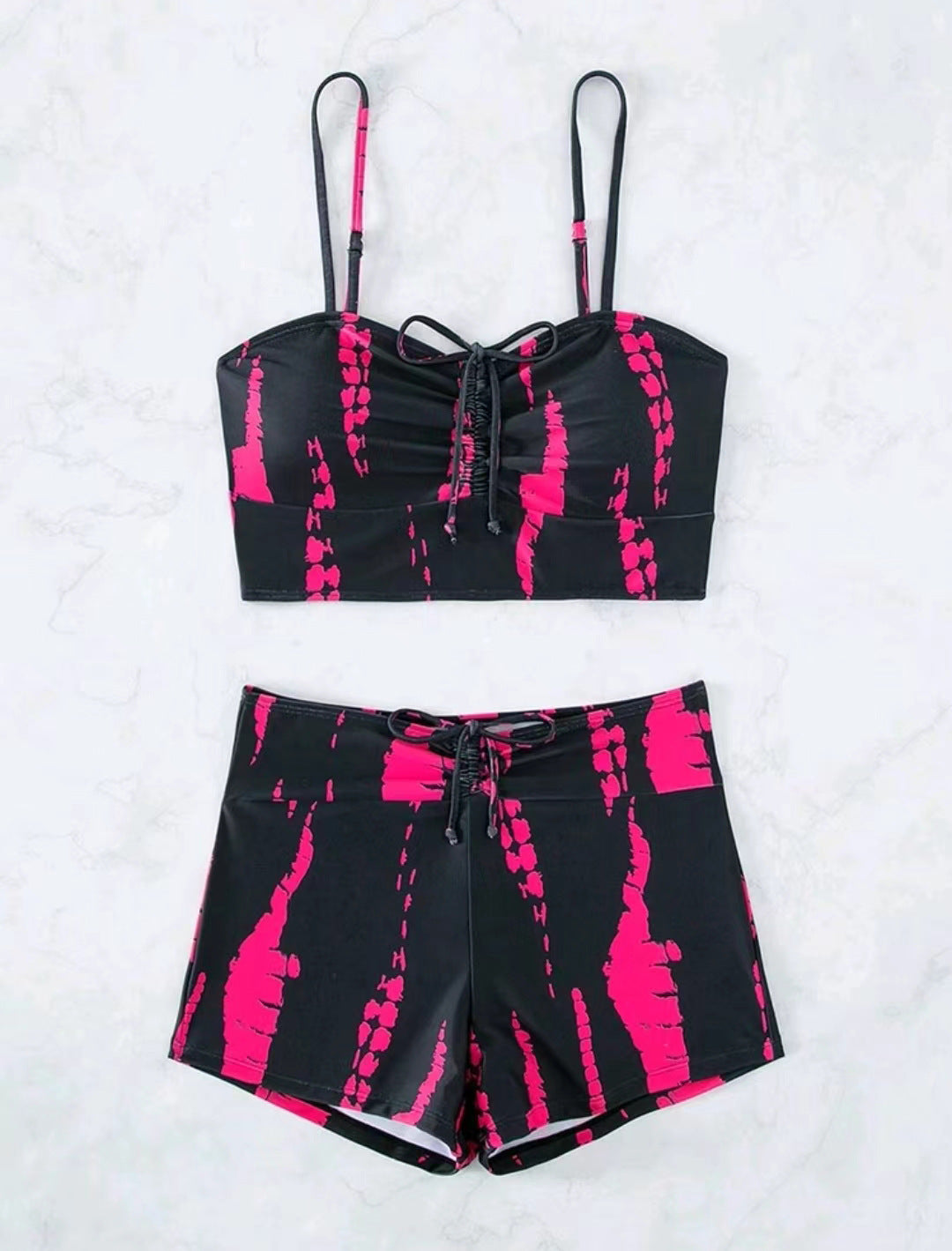 Maillot de bain bikini taille haute femme