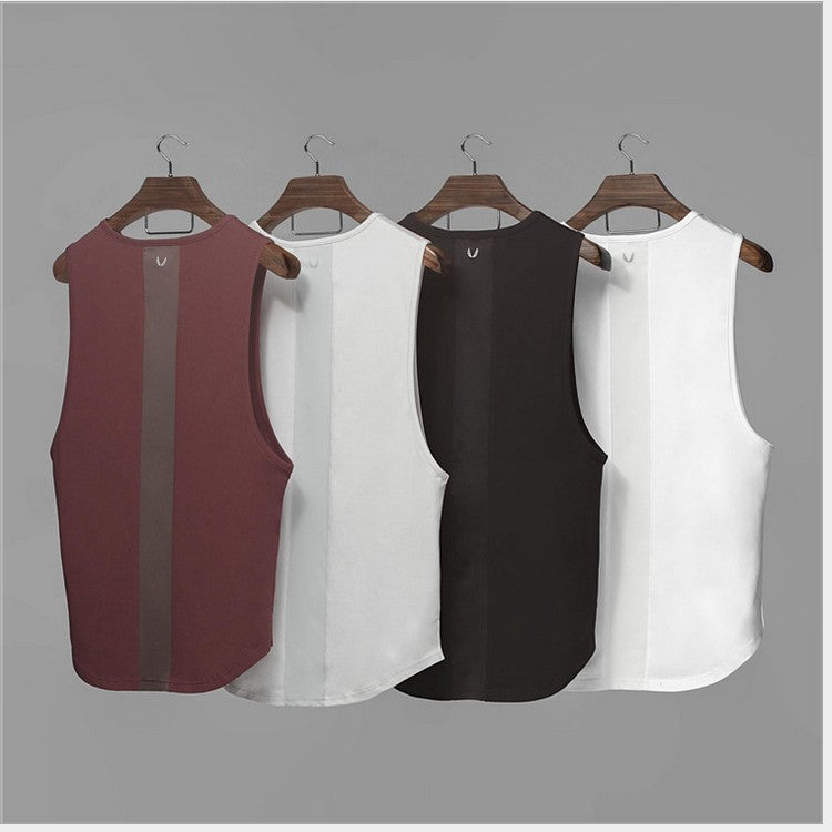 Muscle Master Training Vest Summer Men's Sport Fitted Workout Fitness Breathable Elastic Casual Sleeveless