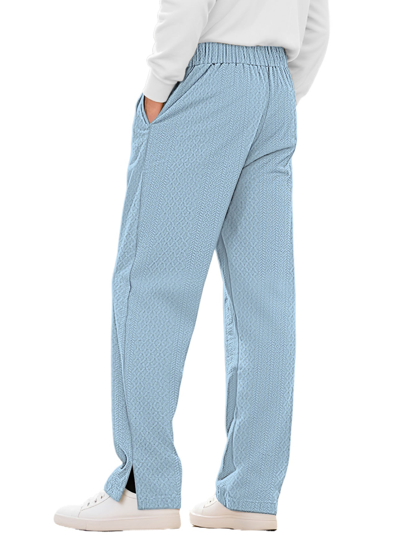 Drawstring sport casual straight leg pants