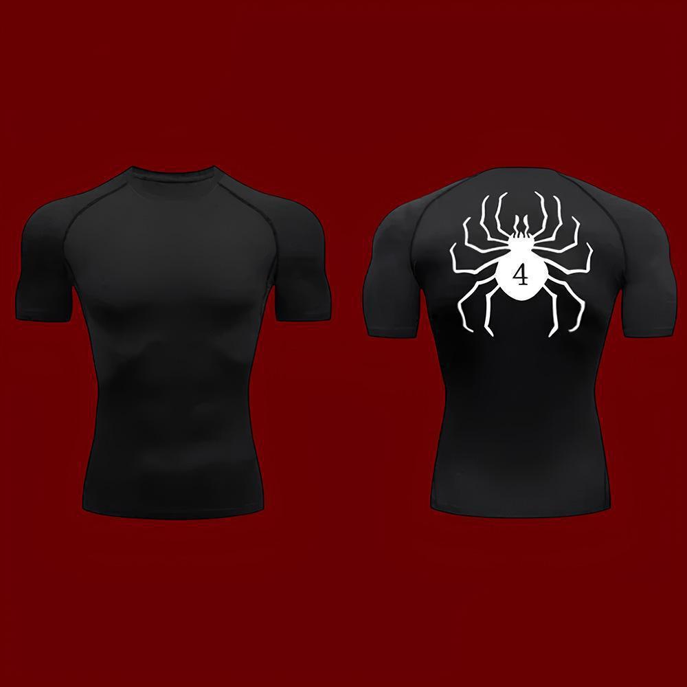T-shirt sport imprimé araignée - Haut fitness running manches courtes homme