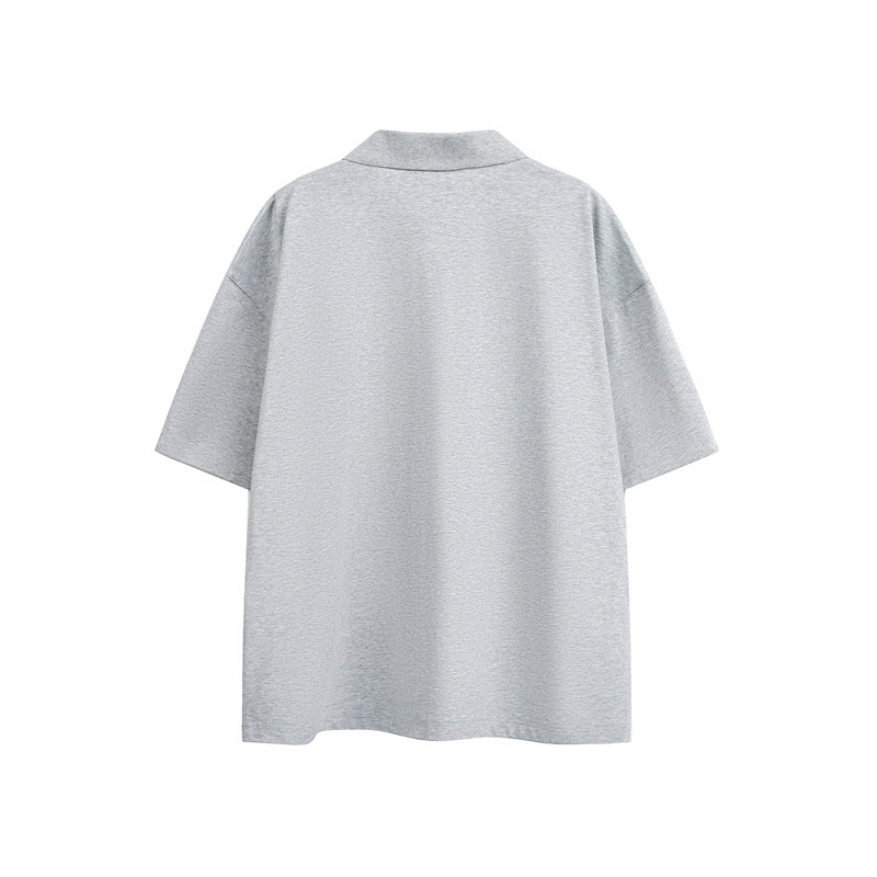 Streetwear Printed Polo Shirt Short Sleeve Men's Sport Casual T-Shirt