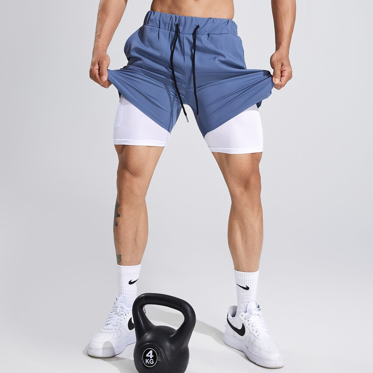 Sporty Brothers New Summer Fashion Sport Shorts Outdoor Running Cycling Breathable Double-Layer Shorts for Men