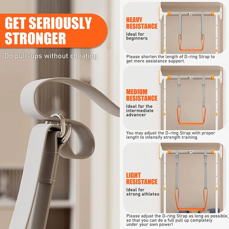 Bandes assistées traction musculation - Sangles résistance pull-up chin-up stretching
