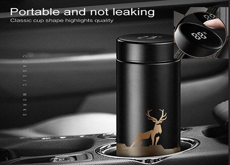 500ML Thermos Vakuumflaschen Temperaturanzeige 304 Edelstahl Wasserflasche Reise Sport Zuhause Große Tassen Becher Geschenk für Männer Frauen