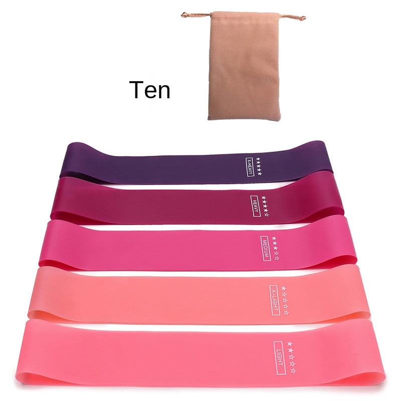 Five-Piece TPE Resistance Bands for Squats, Butt Lifting, Leg and Arm Training, Body Shaping, Yoga Elastic Loop Bands