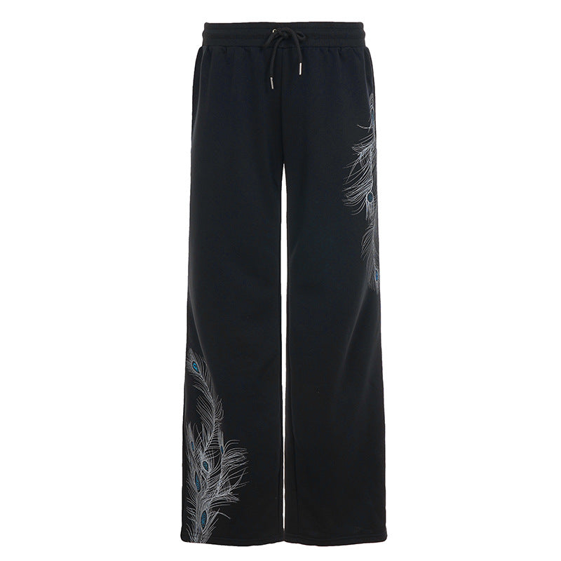 Schwarze bequeme vielseitige Freizeithose für Damen