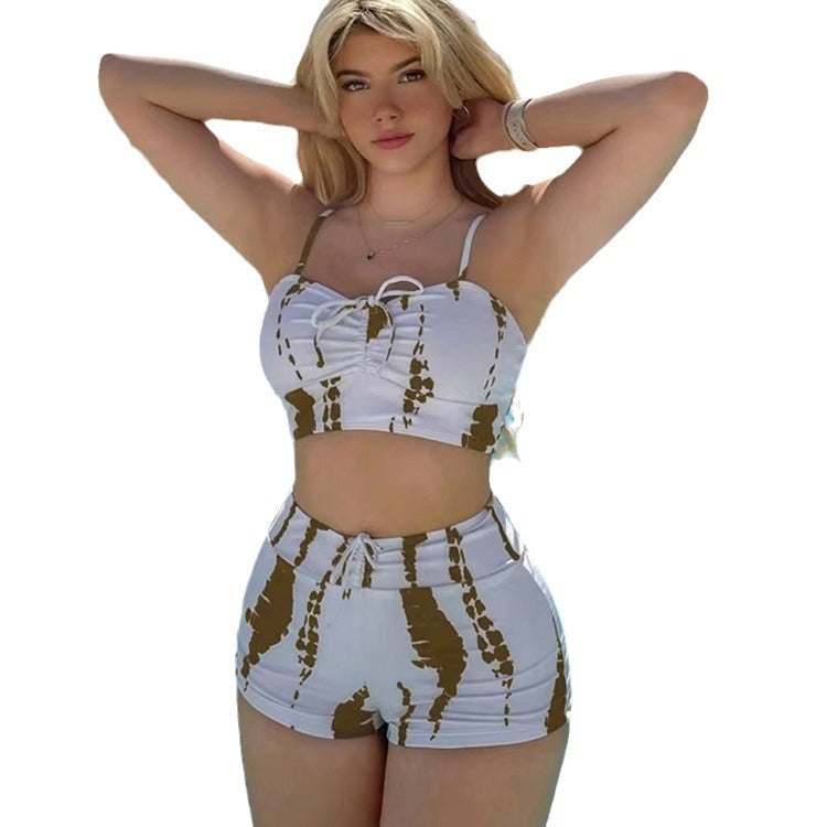 Maillot de bain bikini taille haute femme