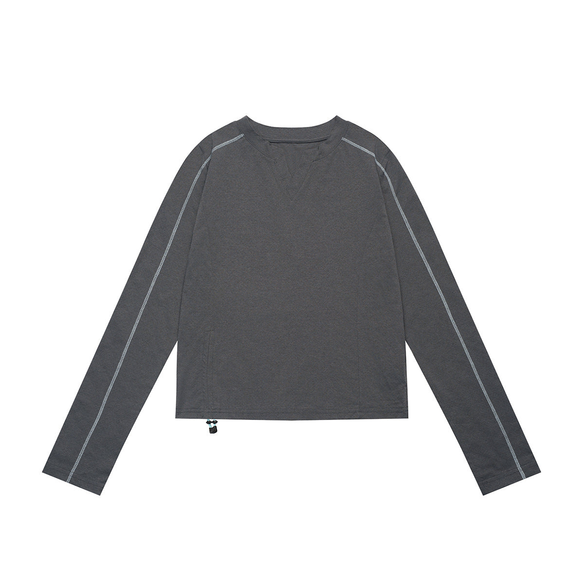 T-shirt sport manches longues color-block - Coupe slim anti-transpiration