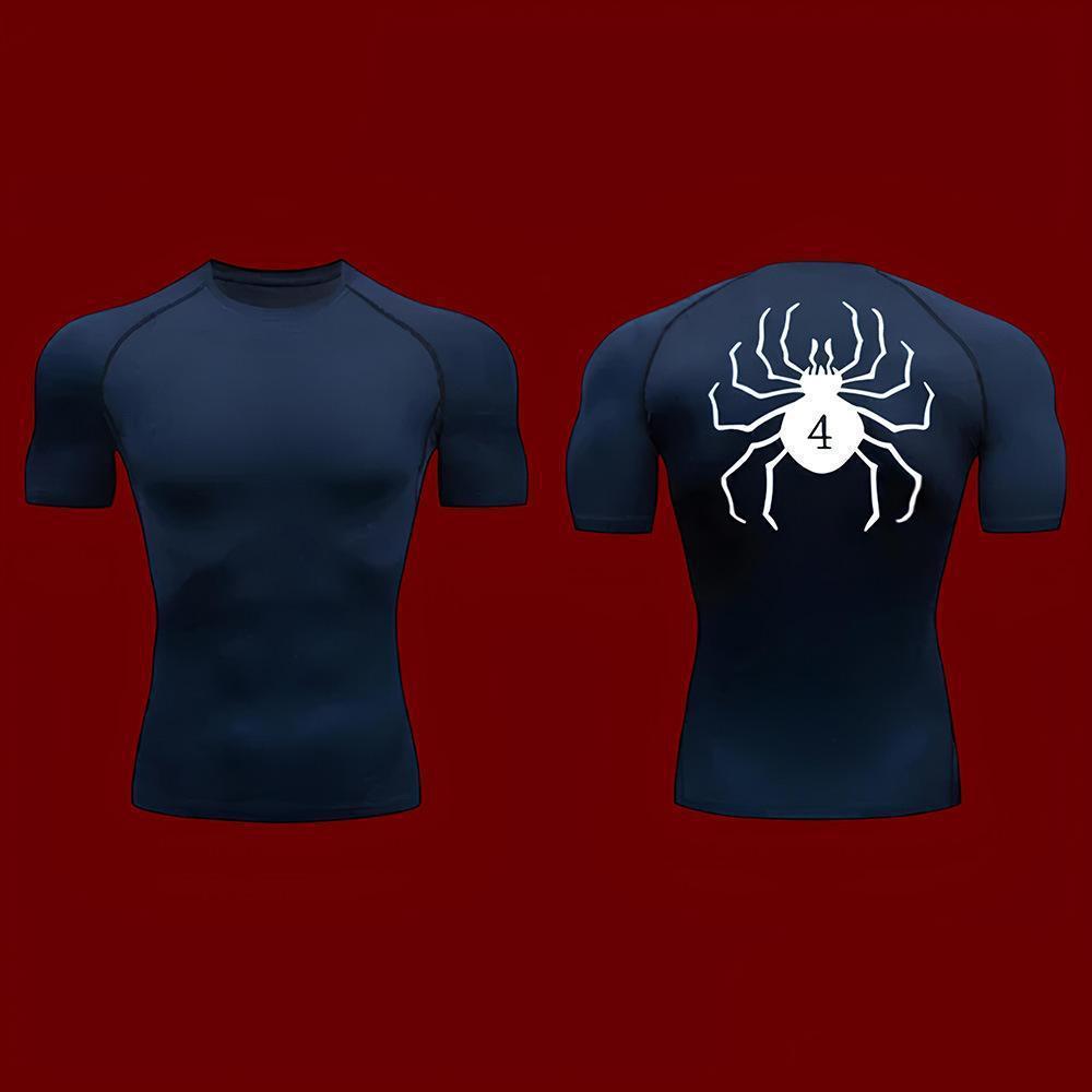 T-shirt sport imprimé araignée - Haut fitness running manches courtes homme