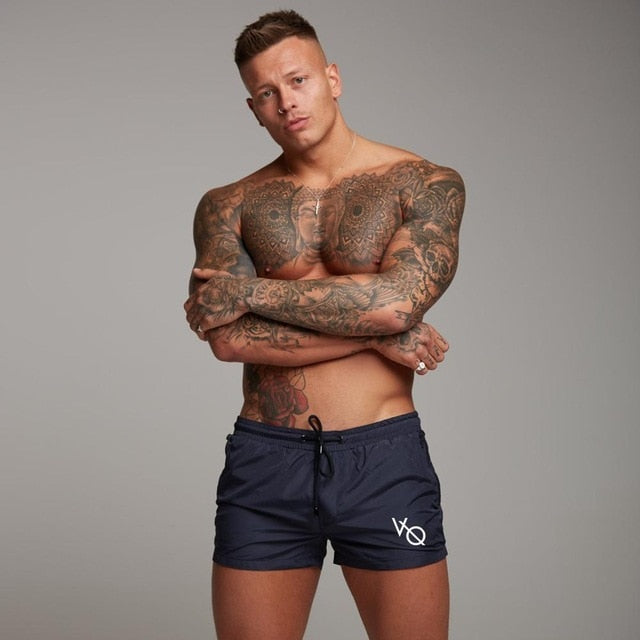 Short sport homme rayures - Short fitness CrossFit plage séchage rapide