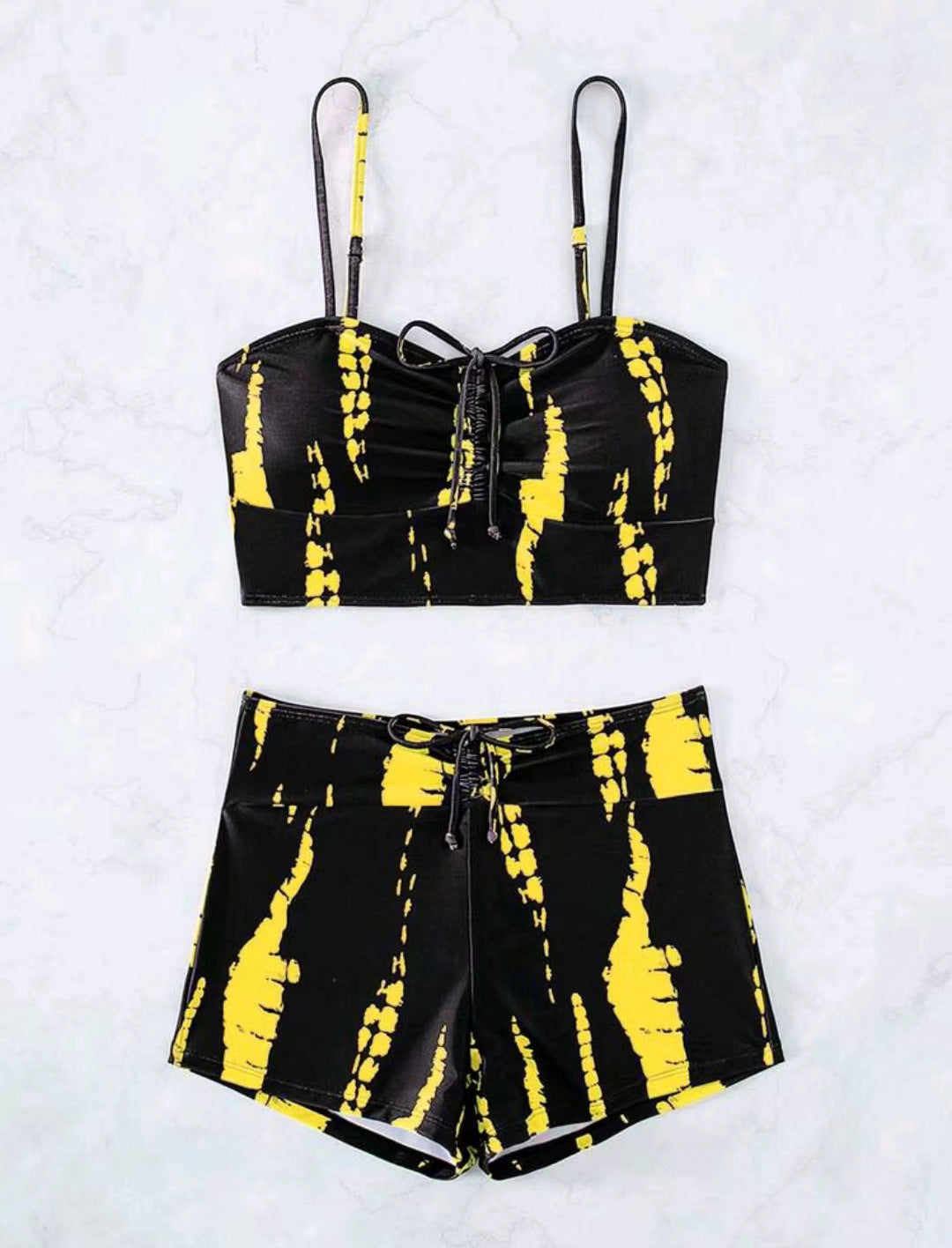 Maillot de bain bikini taille haute femme