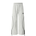 Retro striped sport loose drape wide leg pants