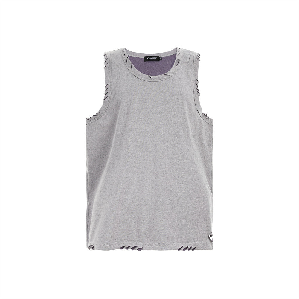 Débardeur sport oversize sans manches - T-shirt casual street style col rond