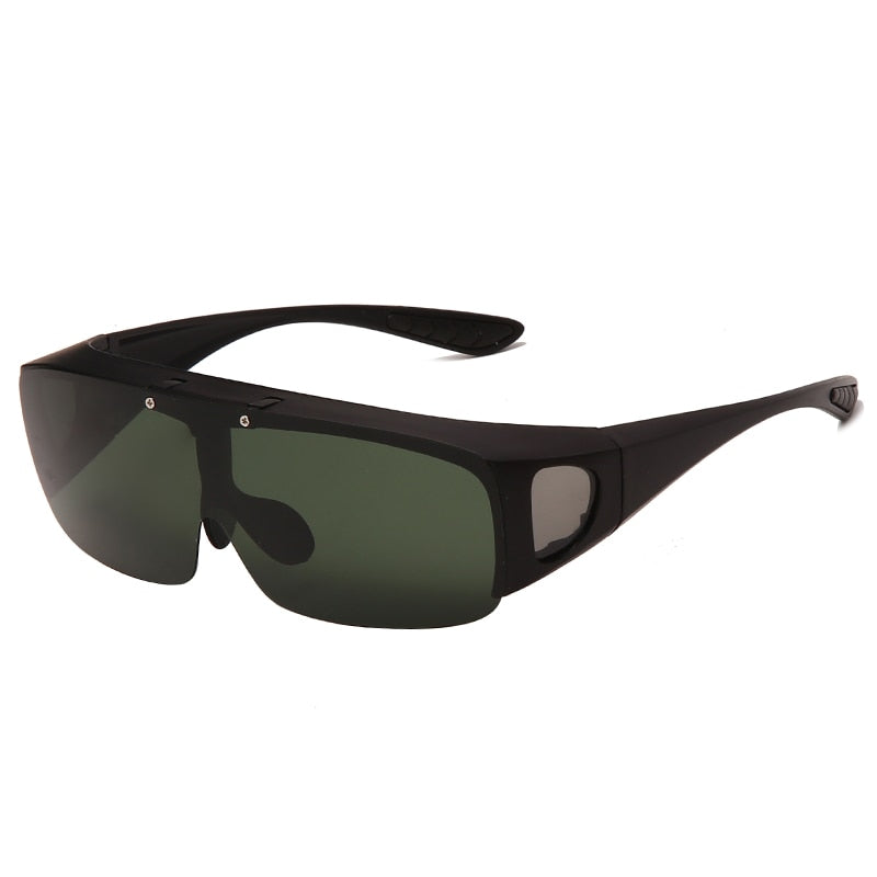 Fashion Square Flip Up Polarized Sunglasses Men Photochromic Side Shield Driving Goggle Male Outdoor Sport Glasses Cover
