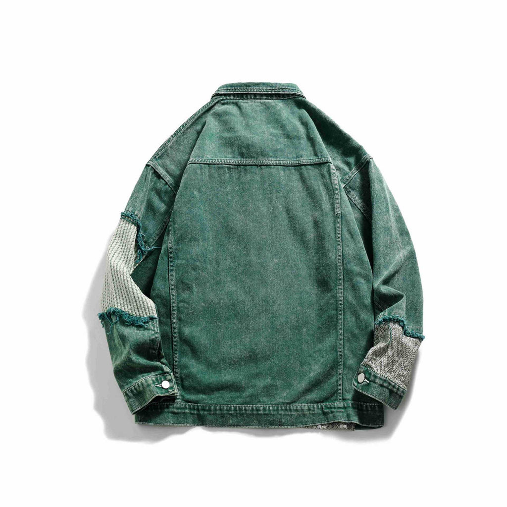 Unique Design Patchwork Denim Jacket for Men