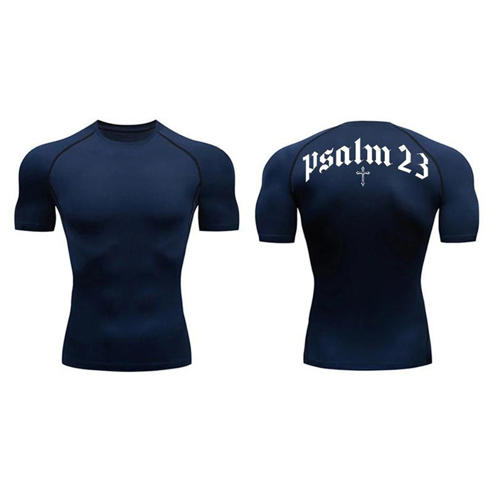 Cropped Fitted Short Sleeve T-Shirt  Quick-Dry Breathable Basketball Running Training Base Layer Sport Fitness Top