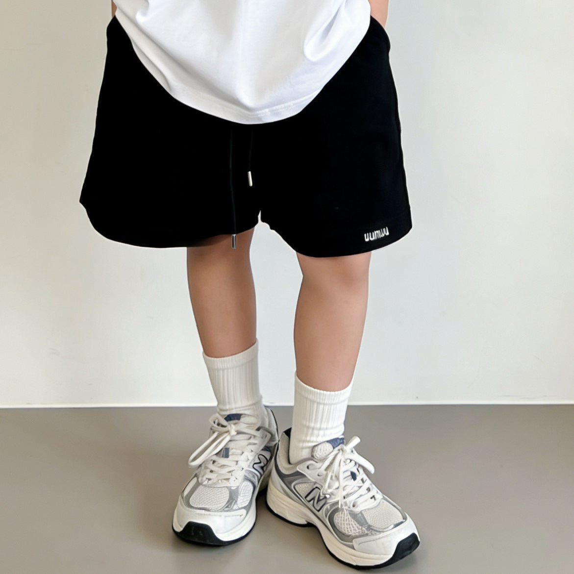 Kids' Sport Shorts Casual Embroidered Mid-Length Pants for Boys