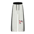Retro striped sport loose drape wide leg pants