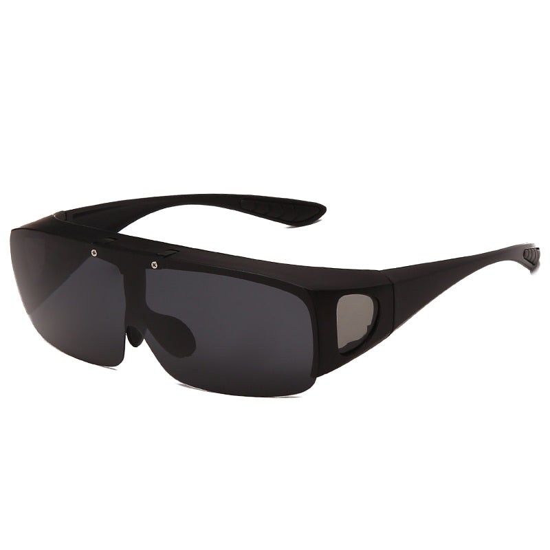 Fashion Square Flip Up Polarized Sunglasses Men Photochromic Side Shield Driving Goggle Male Outdoor Sport Glasses Cover