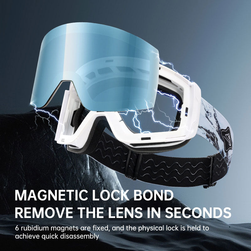 Masque ski magnétique anti-buée homme femme