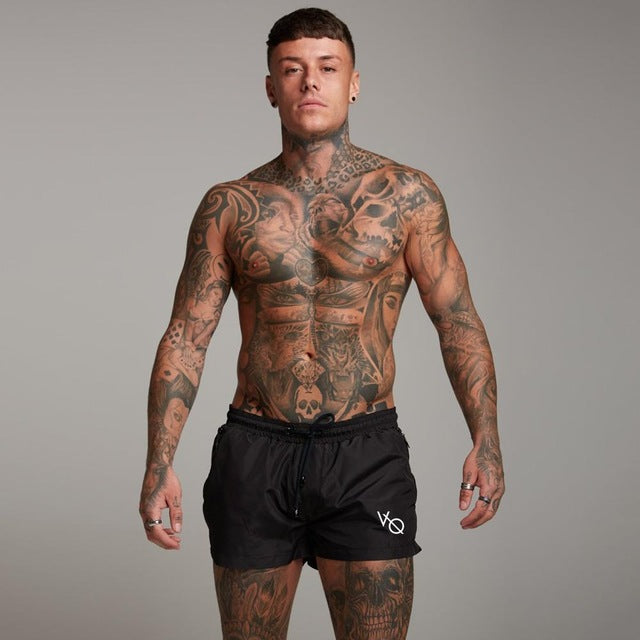 Short sport homme rayures - Short fitness CrossFit plage séchage rapide