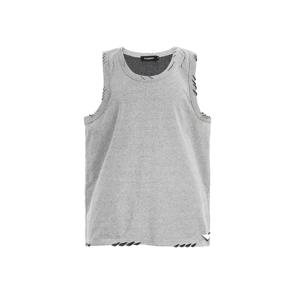 Débardeur sport oversize sans manches - T-shirt casual street style col rond