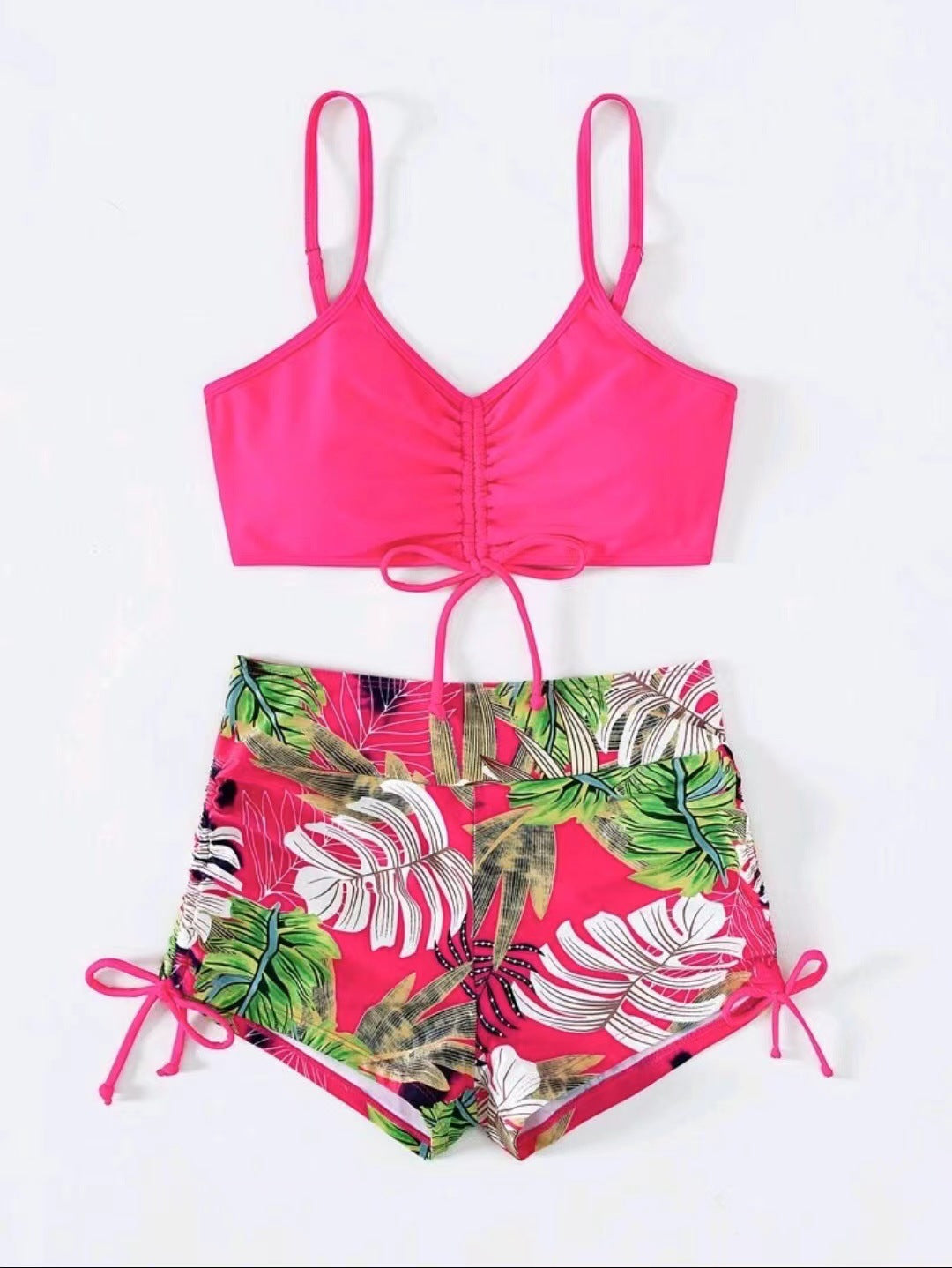 Bikini taille haute à lacets femme