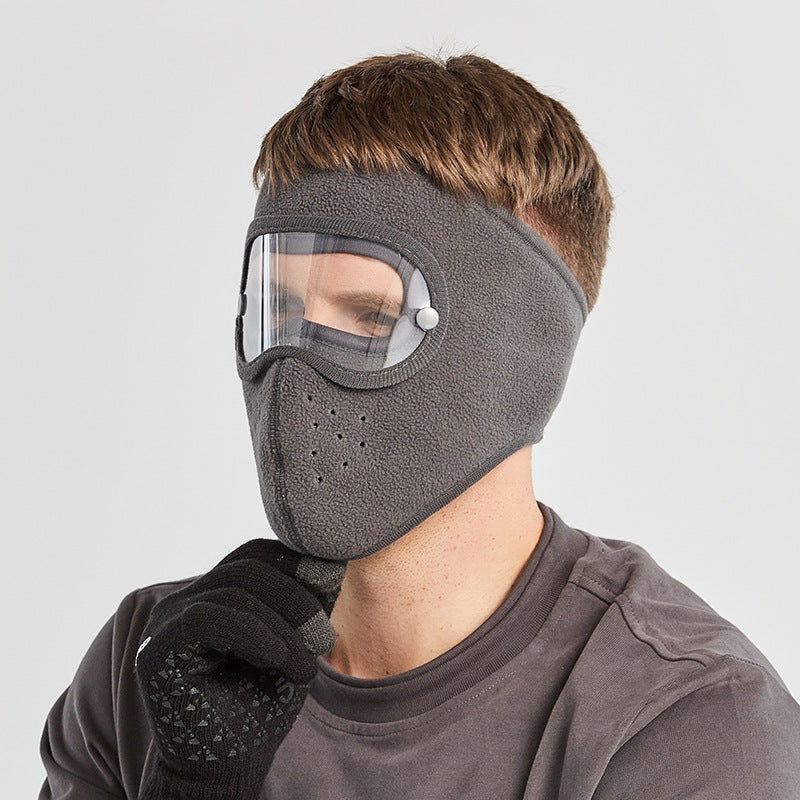 Cagoule polaire avec lunettes intégrées anti-buée