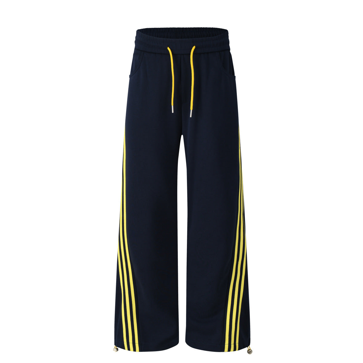 Retro striped sport loose drape wide leg pants
