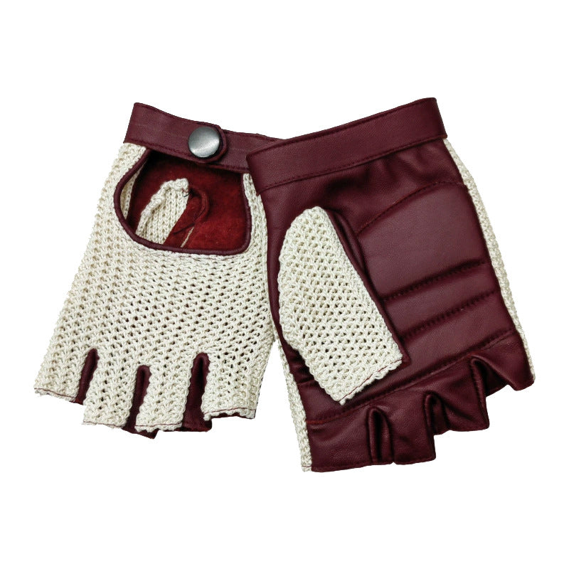 Gants demi-doigts fitness cyclisme homme femme