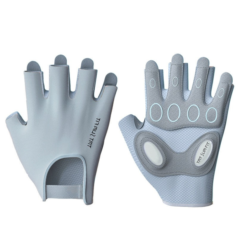 T Sports Frisbee Gloves Yoga Cycling Fitness Gloves Half Finger Extreme Frisbee Gloves Summer Women's Palm Protector