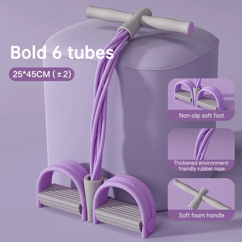 Bandes de résistance élastiques - Kit 6 tubes pour fitness et musculation à domicile