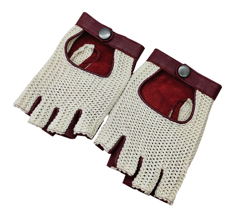 Gants demi-doigts fitness cyclisme homme femme