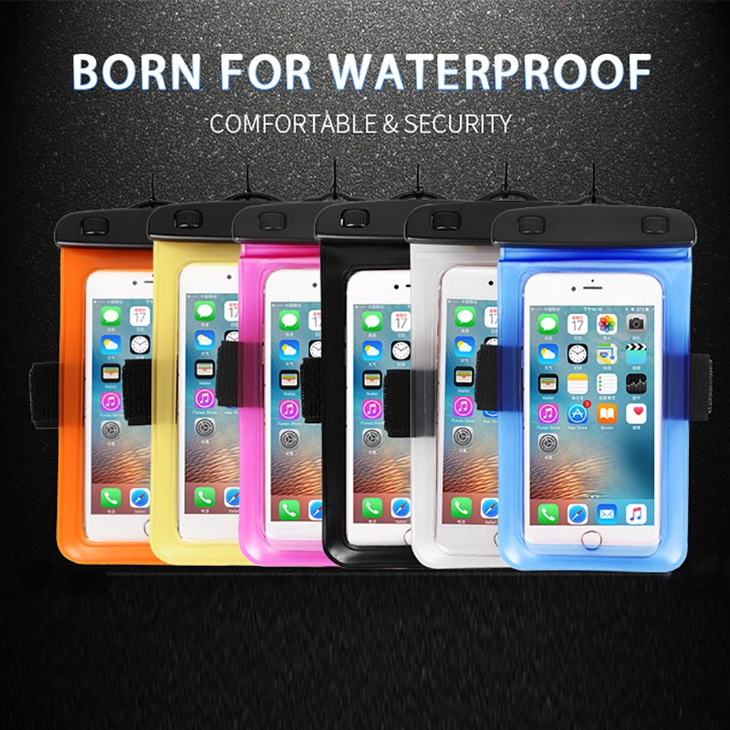 Coque téléphone étanche brassard sport natation