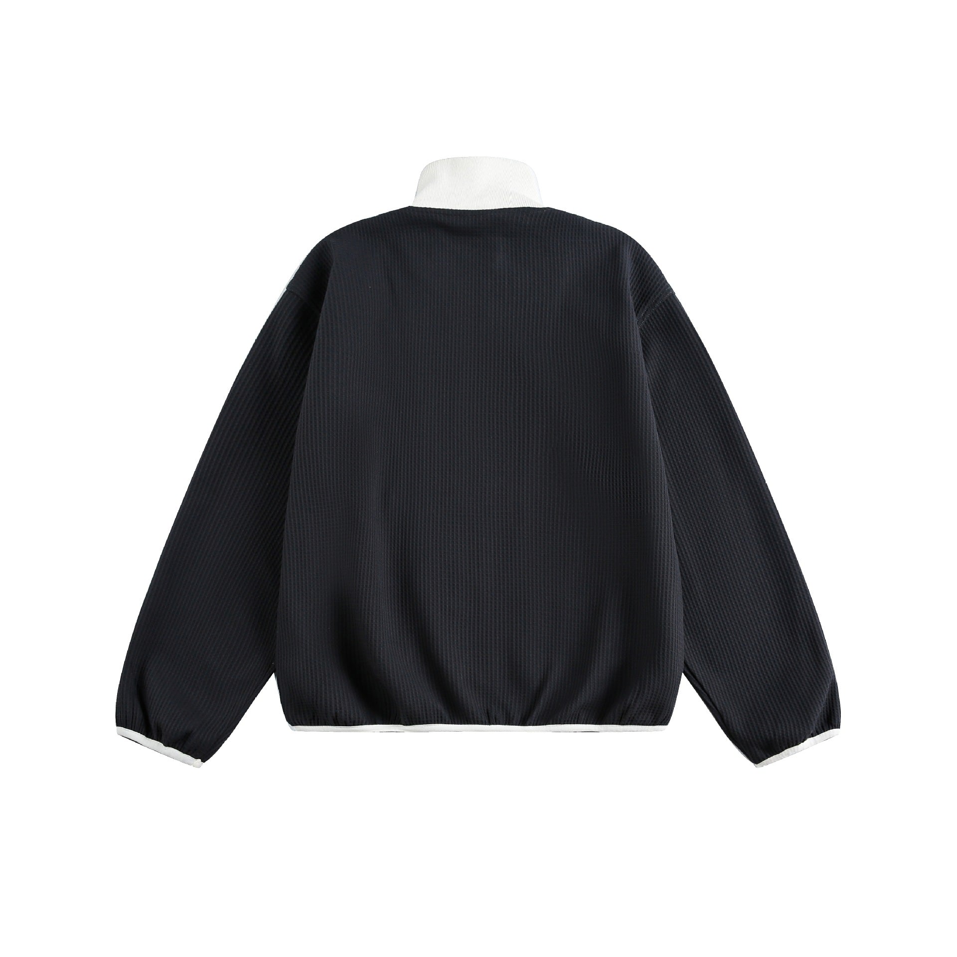 Color-blocked Stand-up Collar Casual Sport Hoodie Cardigan
