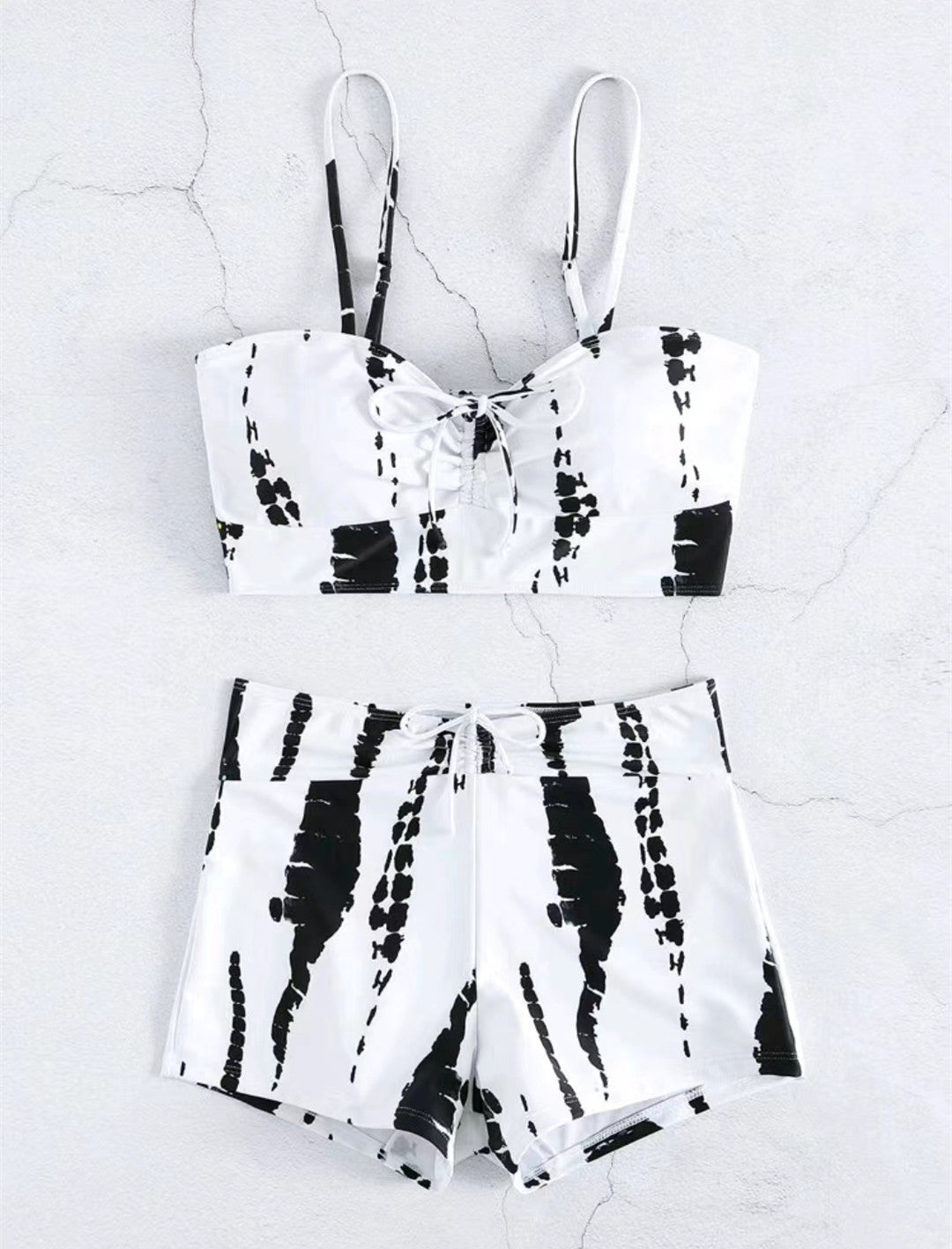 Maillot de bain bikini taille haute femme
