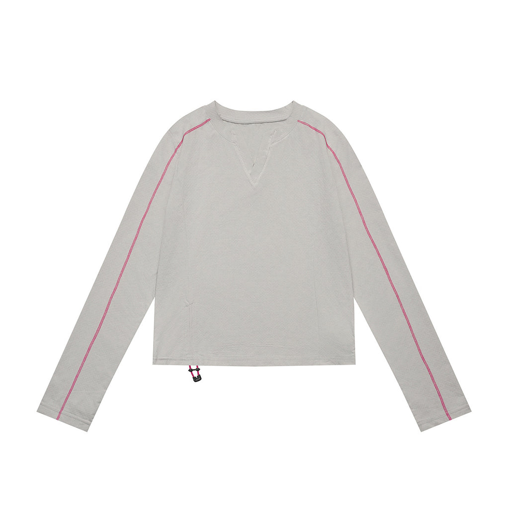 T-shirt sport manches longues color-block - Coupe slim anti-transpiration