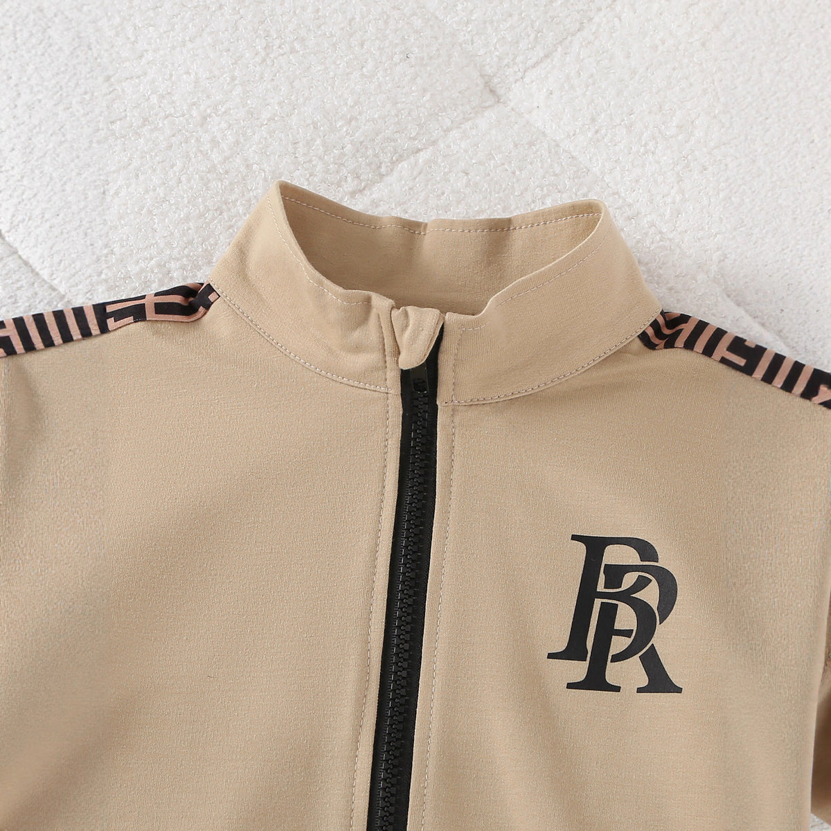 Ensemble sport garçon veste col montant zippée + pantalon élastique