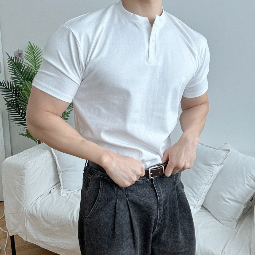 Polo sport slim homme - Haut fitness manches courtes poignéts serrés