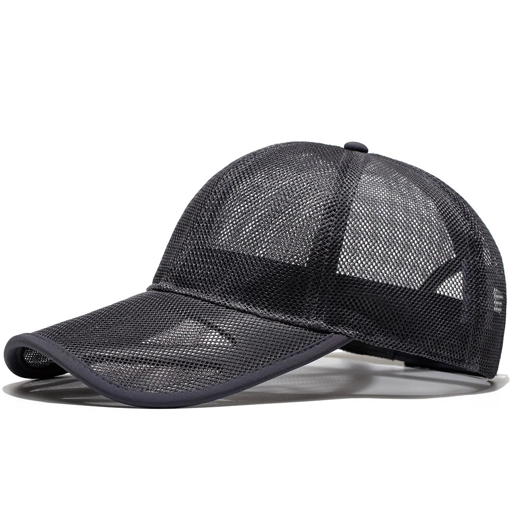 Adult Summer Mesh Sun Cap Lady Outdoors Sport Hat Man Big Size Baseball Caps