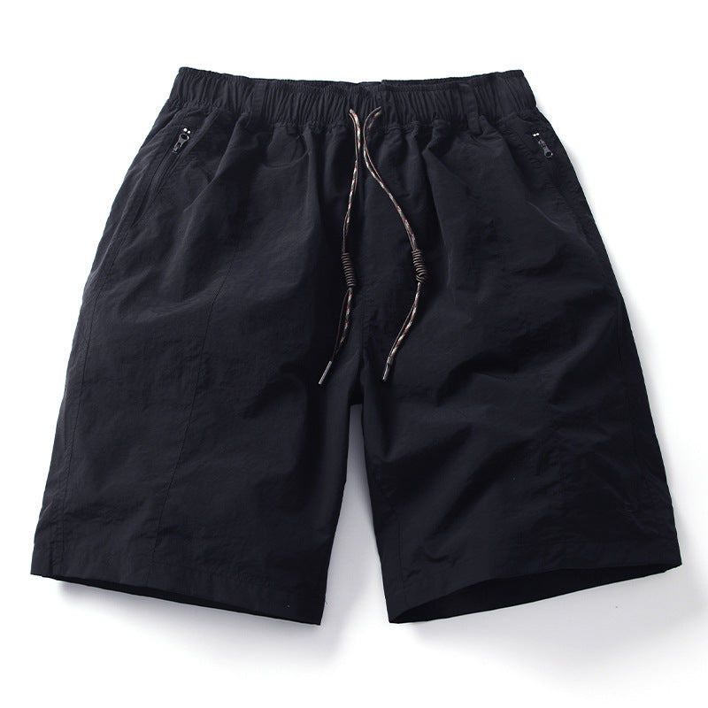 Loose casual drawstring sport straight leg beach five quarter pants