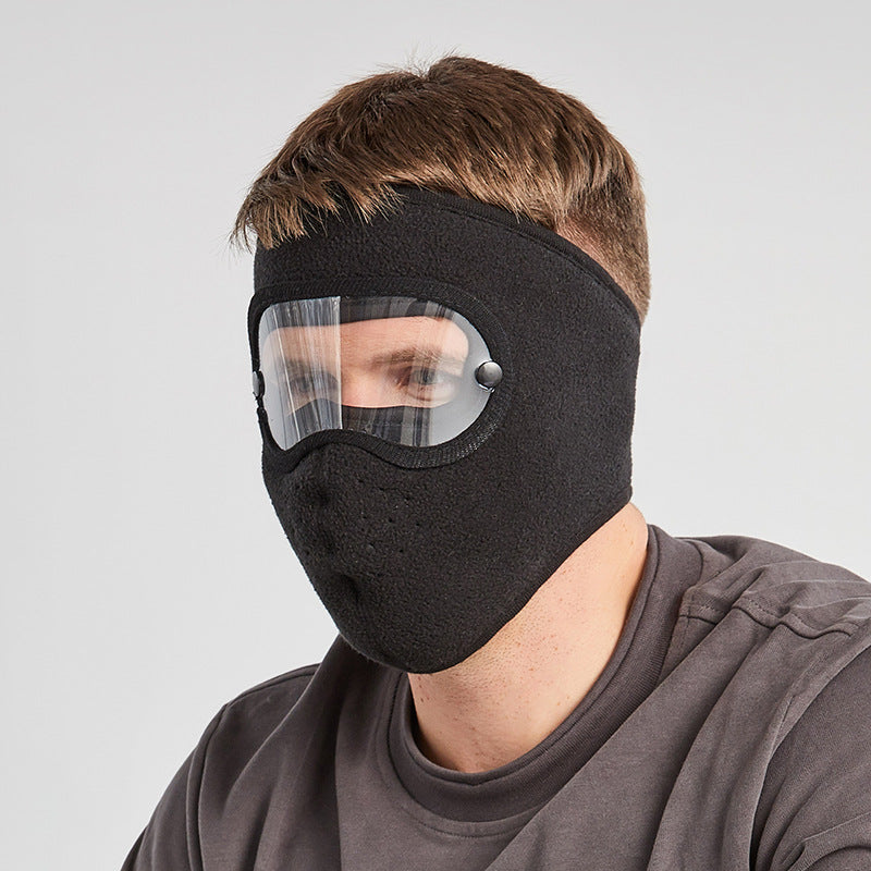 Cagoule polaire avec lunettes intégrées anti-buée