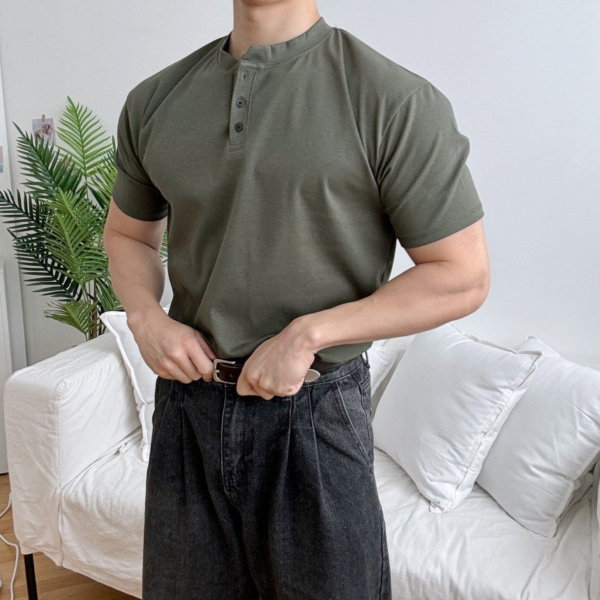 Polo sport slim homme - Haut fitness manches courtes poignéts serrés