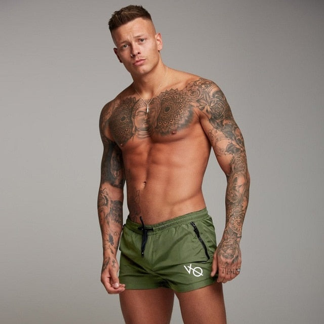 Short sport homme rayures - Short fitness CrossFit plage séchage rapide