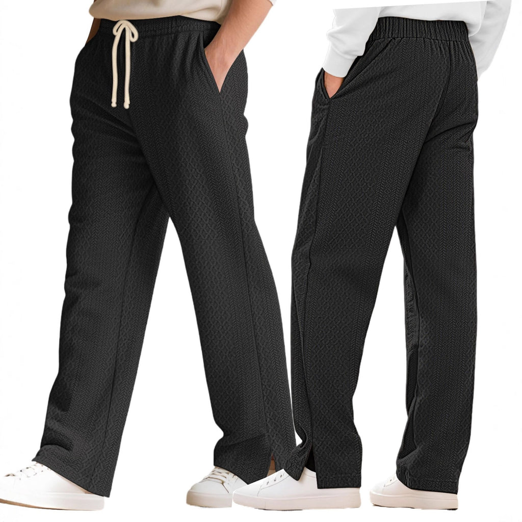 Drawstring sport casual straight leg pants